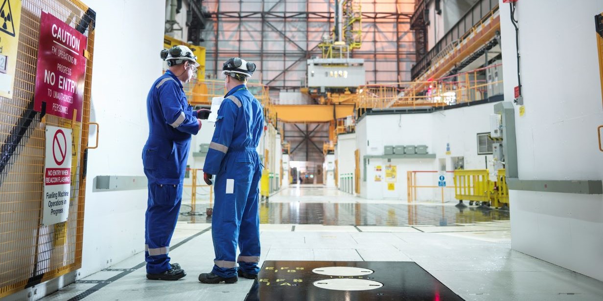 Engineers in a nuclear power station
