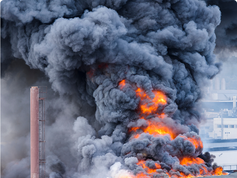 fire and smoke