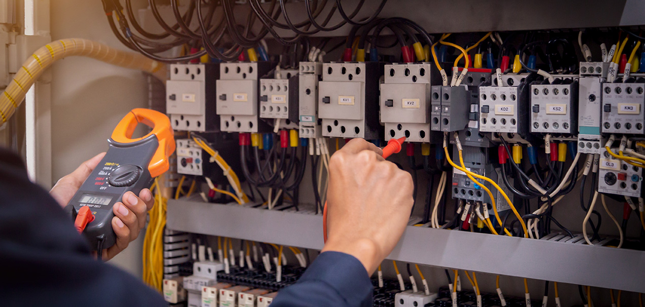 interior view electrical panel